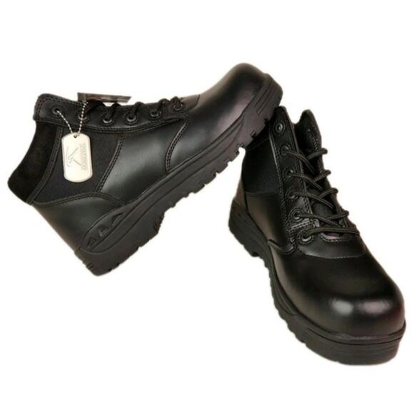 Black Forced Entry Boots Leather Tactical Public Safety Comfort Low Work Boot 6" - Picture 3 of 7